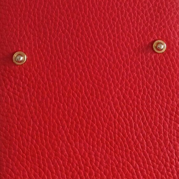 Dooney and Bourke-Red Leather-Vintage-Large Dome Satchel with matching wristlet - Picture 11 of 16